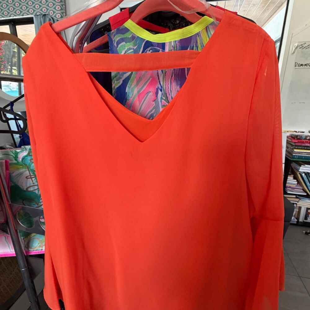Zac-rachel Women's Orange and Red Blouse